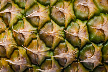 peel of ripe pineapple macro closeup