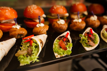 Delicious canapes as event dish