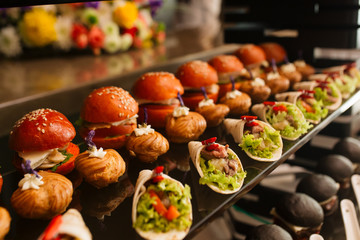 Delicious canapes as event dish