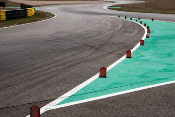 Curve on racetrack