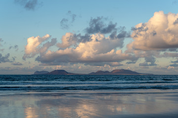 Canary Islands, Lanzarote, Graciosa island view