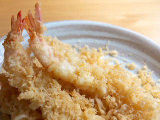 Japanese Cuisine - Tempura Shrimps (Deep Fried Shrimps) 