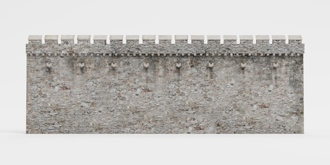 Realistic 3D Render of Medieval Wall