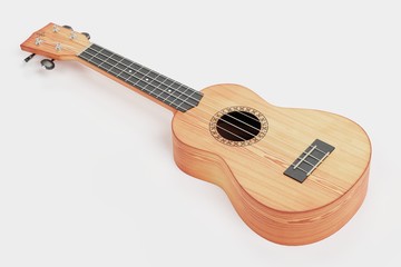 Fototapeta premium Realistic 3D Render of Ukulele