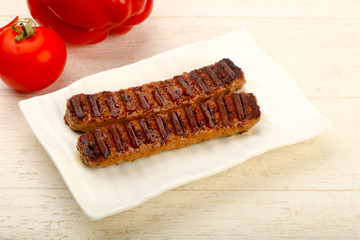 Grilled sausages