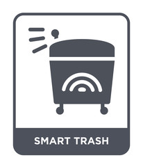 smart trash icon vector