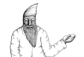 Santa Claus. Hand drawn illustration