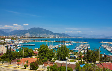 Berth of yachts in Sea