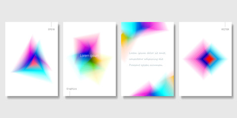 Set of Colorful Modern Templates with Abstract Graphic Elements. Applicable for Banners, Posters, Web Backgrounds and Cover Prints. EPS 10 Vector.