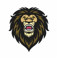 Fototapeta na wymiar Angry Lion Head Logo 