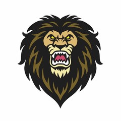 Obraz premium Angry Lion Head Logo 