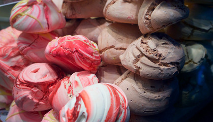 Meringue dessert pink big