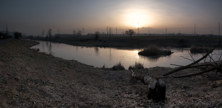 Beaver Damage and Sunrise in Ruethi SG