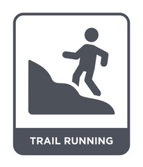 trail running icon vector