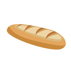 Bread loaf illustration. Loaf, baguette, baton. Food concept. Vector illustration can be used for topics like food, bakery, pastries, confectionery shop