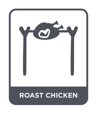 Roast Chicken Icon Vector