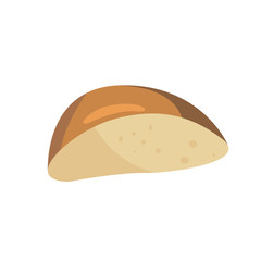 Slice of bread illustration, Bread, bakery, wheat. Food concept. Vector illustration can be used for topics like food, bakery, pastries, confectionery shop