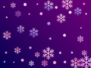 Crystal snowflake and circle elements design.
