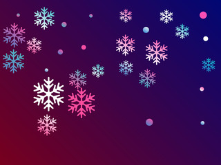 Fototapeta na wymiar Crystal snowflake elements winter design.