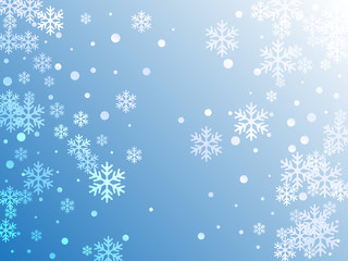 Crystal snowflake and circle shapes vector design.