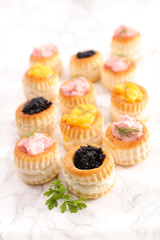 assorted festive canape