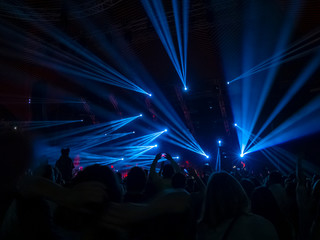 Crowd of people on the dancefloot