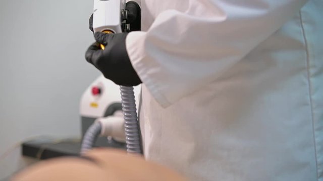 Video of preparation for laser tattoo removal