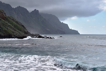 Anaga Mountains and the ocean.