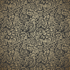 Vintage seamless pattern with curls - 238566530