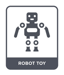 robot toy icon vector