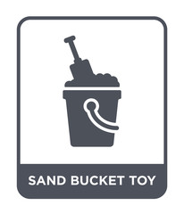 sand bucket toy icon vector