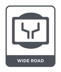 wide road icon vector