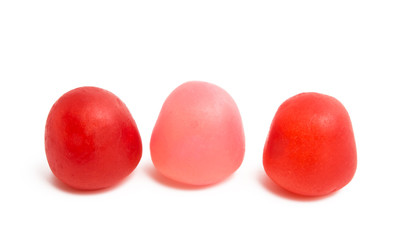 fruit gelatin candies isolated