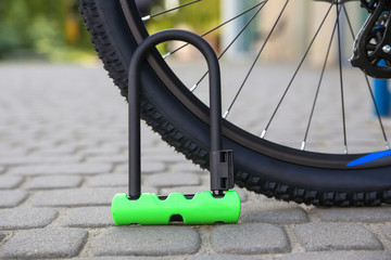 Bicycle locks. Bicycle U- lock