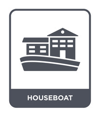 houseboat icon vector