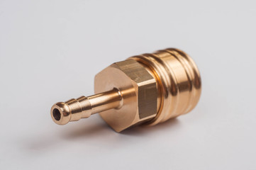 quick mom-dad brass on white background