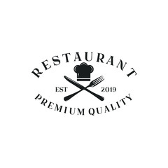 Vintage Restaurant Logo design inspiration - Vector Illustration