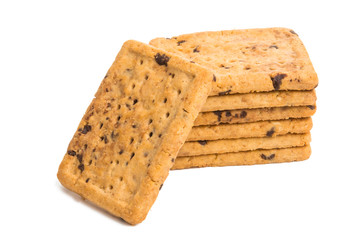 chocolate chip cookies isolated