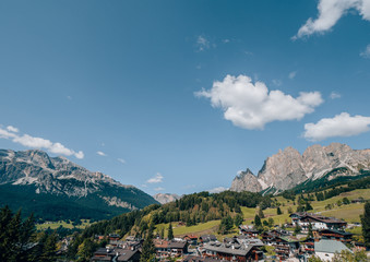 Fototapeta premium City in the middle of the Dolomites