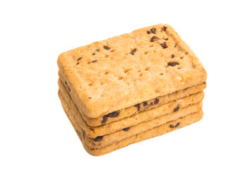chocolate chip cookies isolated