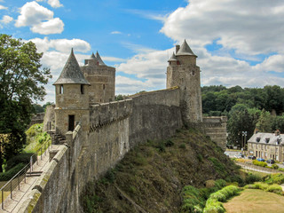 The medieval castle and town of Fougeres, Brittany, northwestern France