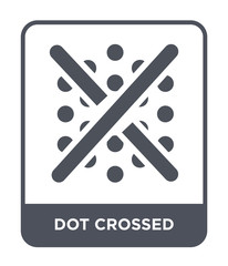 dot crossed icon vector