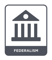 federalism icon vector - obrazy, fototapety, plakaty