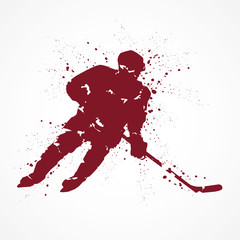 Hockey sur glace-tâches rouges