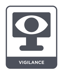 vigilance icon vector - obrazy, fototapety, plakaty