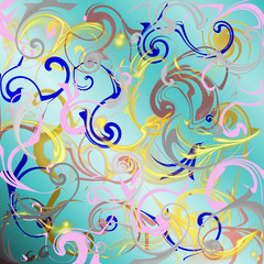 colored shiny waves a festive abstract pattern