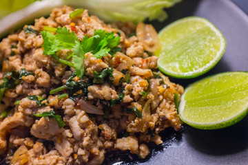 Spicy minced pork 