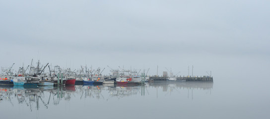 Fishing Boats In The Fog