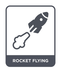 rocket flying icon vector