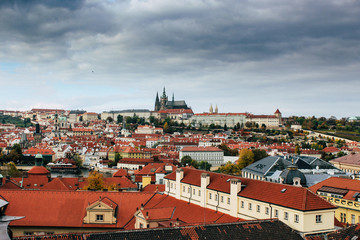 Fototapeta na wymiar Roofs of Prague 4